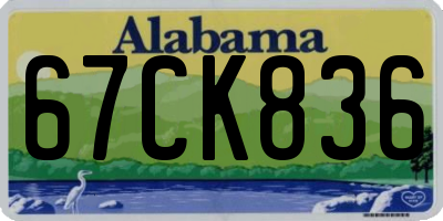 AL license plate 67CK836