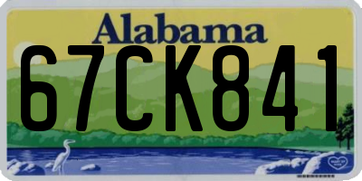 AL license plate 67CK841