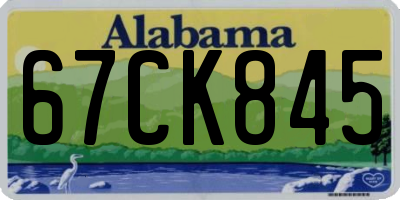 AL license plate 67CK845