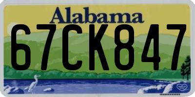 AL license plate 67CK847