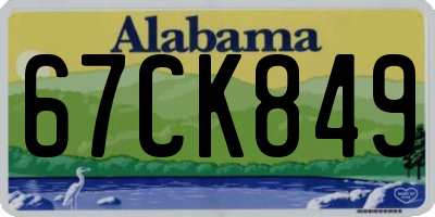 AL license plate 67CK849