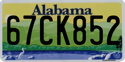 AL license plate 67CK852