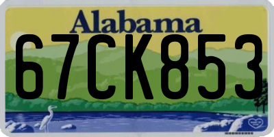 AL license plate 67CK853