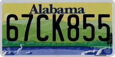 AL license plate 67CK855