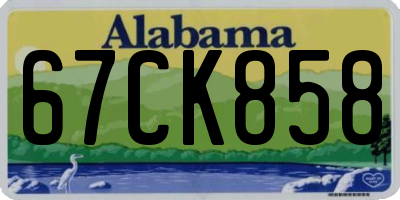 AL license plate 67CK858