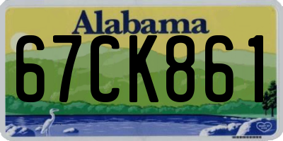 AL license plate 67CK861