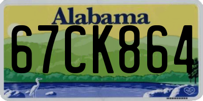 AL license plate 67CK864