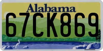 AL license plate 67CK869