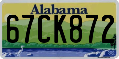 AL license plate 67CK872