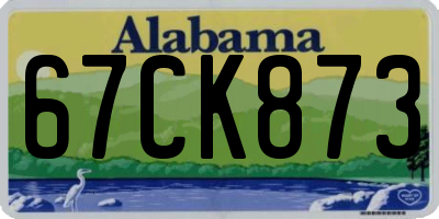 AL license plate 67CK873
