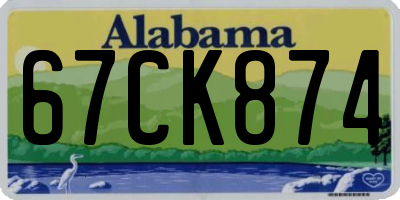 AL license plate 67CK874