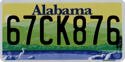 AL license plate 67CK876