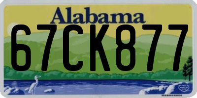 AL license plate 67CK877