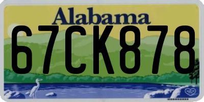 AL license plate 67CK878