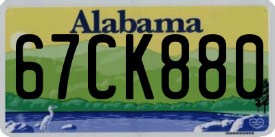 AL license plate 67CK880