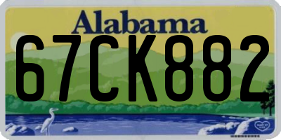 AL license plate 67CK882