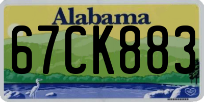 AL license plate 67CK883