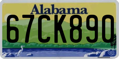 AL license plate 67CK890
