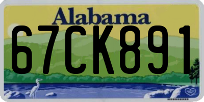 AL license plate 67CK891