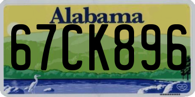 AL license plate 67CK896