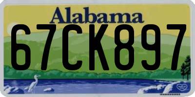 AL license plate 67CK897