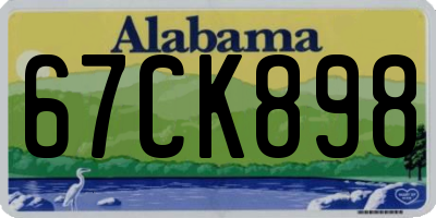AL license plate 67CK898