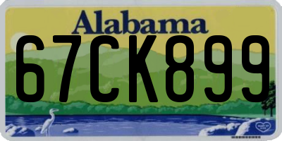 AL license plate 67CK899