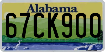 AL license plate 67CK900