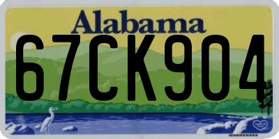AL license plate 67CK904
