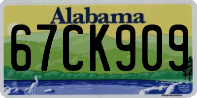 AL license plate 67CK909