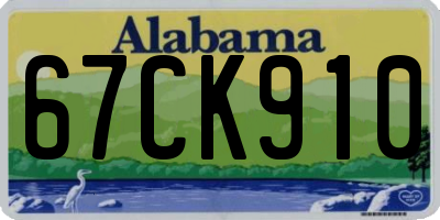 AL license plate 67CK910