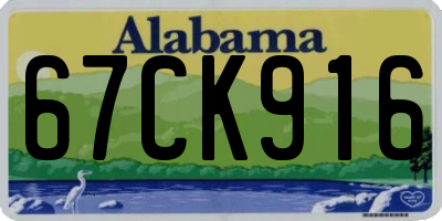 AL license plate 67CK916