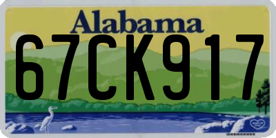 AL license plate 67CK917