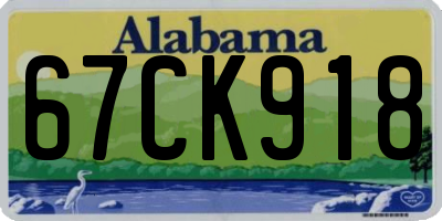 AL license plate 67CK918