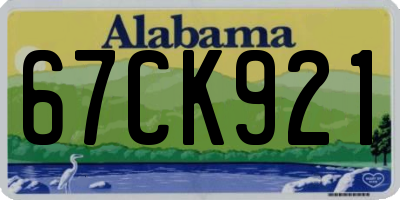 AL license plate 67CK921