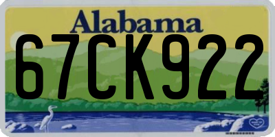 AL license plate 67CK922