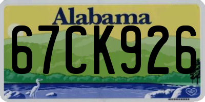 AL license plate 67CK926