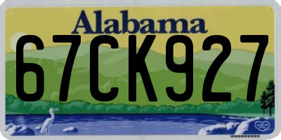 AL license plate 67CK927