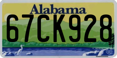 AL license plate 67CK928