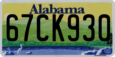 AL license plate 67CK930