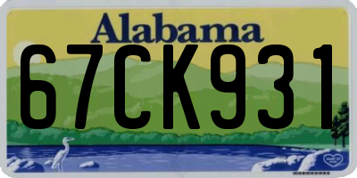 AL license plate 67CK931