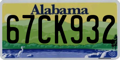 AL license plate 67CK932
