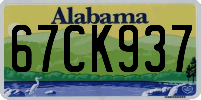 AL license plate 67CK937