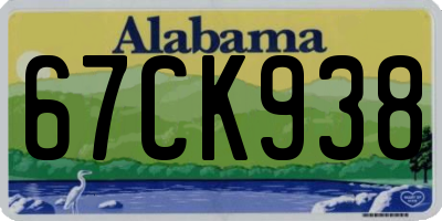 AL license plate 67CK938