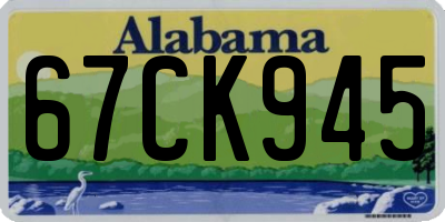 AL license plate 67CK945