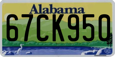 AL license plate 67CK950