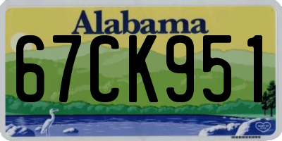 AL license plate 67CK951