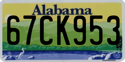 AL license plate 67CK953