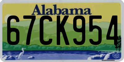 AL license plate 67CK954