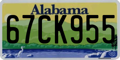 AL license plate 67CK955
